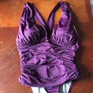 Victoria’s Secret halter 1pc ruched swimsuit